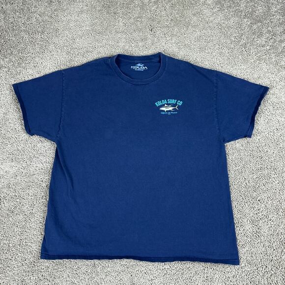 Koloa Surf Shirt Mens Extra Large Blue California Hawaii Surfing Short Sleeve - Picture 6 of 9